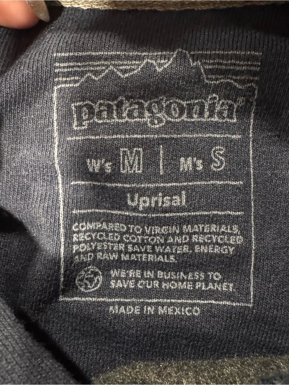 Patagonia Navy Pullover Hoodie with Logo Patch